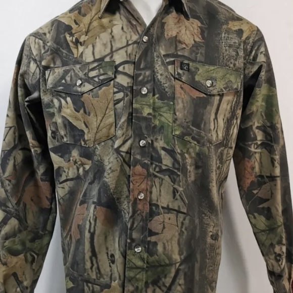 Vintage Codet Wood N Trail Camo Shirt Med Tall Heavy Fabric - Picture 2 of 8